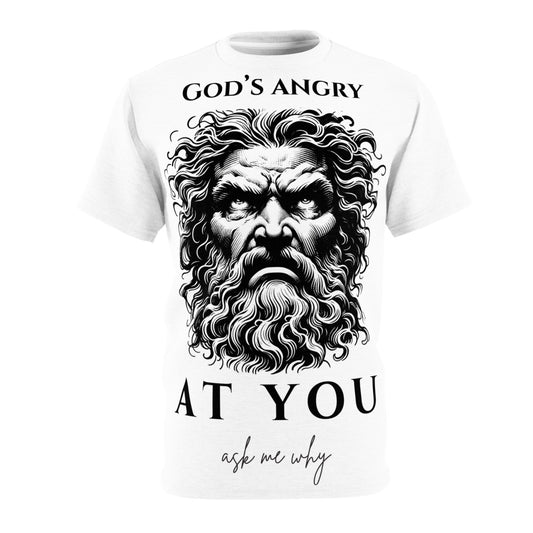 God is Angry Unisex Cut & Sew Tee (AOP)