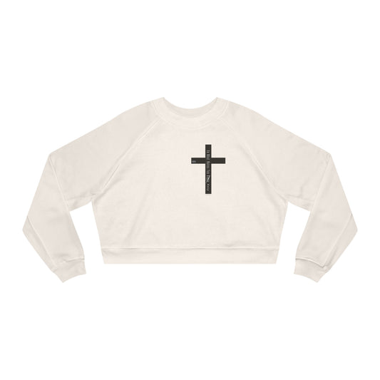 Do What Makes you Holy - Women's Cropped Fleece Pullover, Sand